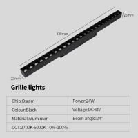 ราคา รางไฟแม่เหล็กอัจฉริยะหรี่แสงได้มีไฟส่อง LED รีโมทคอนโทรล48VLed โคมไฟติดเพดานรางไฟไม่มีไฟสปอตไลท์ออกแบบไฟหลัก (17780366133)