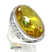 ราคา แหวนบุษราคัม แหวนเงินแท้ พลอยบุษราคัม cz YTG 9982 (17436290673)