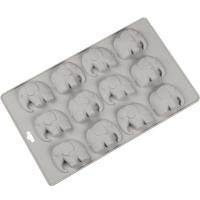 ราคา แม่พิมพ์ซิลิโคน รูปช้าง 12 ช่อง แผ่นใหญ่ คละสี (2262732658)