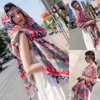 ราคา ผ้าพันคอ ผ้าคลุมไหล่โบฮีเมียน ผ้าพันคอหญิง scarf shawl scarves ผ้าคลุมไหล่สไตล์โบฮีเมียน ผ้าหนา กันแดด กันลม (6697228135)