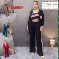 ราคา ชุดเซต 3 ชิ้น สาวอวบ เสื้อ กางเกง เสื้อผ้า คนอ้วน ผ้าย่น 2XL 4XL ชุดผู้หญิง เสื้อผ้าคนอ้วน DMS504 (19463363866)