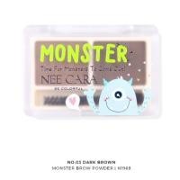 ราคา Nee Cara Monster Brow Powder N1968 นีคาร่า ที่เขียนคิ้ว เนื้อฝุ่นเนียนละเอียด มี 2 โทน ในพาเลตเดียว (16453778149)