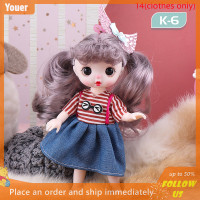 ราคา Youer ใหม่ MINI 16CM 13 movable Joint Girl Baby Doll กับ3D Eyes Beautiful DIY Toy (20622630355)