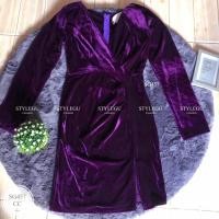 ราคา SG457 เดรสราตรีคอวีตรงแขนยาว ยืดได้เยอะ สำหรับออกงาน งานผ้าด้านหน้า เนื้อผ้า กำมะหยี่ ยืดได้เยอะ สี แดง เทา เขียว กรมท่า น้ำตาล โอรส ชมพู อก34 38 เอว26 34 สะโพก 36 43 ความยาว 36 (20935686489)