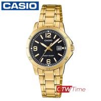 ราคา Casio Standard นาฬิกาข้อมือผู้หญิง สายสแตนเลส รุ่น LTP V004G 1BUDF หน้าปัดสีดำ (2265006494)