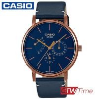 ราคา CASIO Standard นาฬิกาข้อมือผู้ชาย สายหนัง รุ่น MTP E320RL 2EVDF สีน้ำเงิน หน้าปัดสีน้ำเงิน (7942760506)