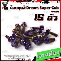 ราคา น็อตชุดสีดรีมดรีม110i ปี 2018 1ชุด 15 ตัว น๊อตชุดสีDreamDream110iSuper Cub ตากลม น็อตเฟรมดรีม น็อตดรีม น็อตสแตนเลส (17456115758)