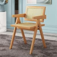 ราคา Spot parcel post Solid Wood Rattan Chair European Dining Chair Nordic and Japanese Style Home Leisure Natural Internet Celebrity Famous Accommodation Rattan Chair (20552242846)