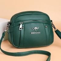 ราคา Womens leather bag fashion multi layer single shoulder bag large capacity soft leather mother bag (15814928296)