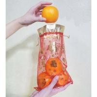 ราคา ถุงใส่ส้มมงคล ถุงผ้าไหมแก้ว พิมพ์ลายสีทอง อักษร ฮก ใส่ส้มมงคล ถุงใส่ส้ม ตรุษจีน (11521098574)