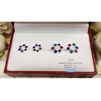 ราคา ต่างหูเงินแท้ 92 5 ดอกไม้ลงยา น่ารักๆ มี 2 ขนาดค่ะ เส้นผ่าศูนย์กลาง 0 8 1 0 cm (8085515982)