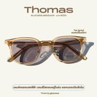 ราคา Thetnp glasses THOMAS autoblueblock uv400 แว่นกรองแสงวินเทจ ทรงเหลี่ยม มีแป้นรองจมูก (21151344889)
