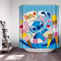 ราคา ม่านห้องน้ำ 180x180cm ลายการ์ตูน ผ้าม่านคิตตี้ โดเรม่อน Shower Curtain (9844146665)