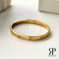ราคา URPALS กำไลข้อมือ Stainless 18K ดีไซน์หรู ฝังเพชร CZ งาน Premium ใส่ออกงาน แมทได้กับทุกลุค (21083342204)