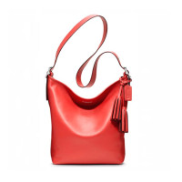 ราคา กระเป๋าสะพาย COACH แท้ หนังแท้ รุ่นหรูจาก Shop ทรงสวย ปรับความยาวสายได้ สวยหรูมาก COACH 19889 LEGACY LEATHER DUFFLE HANDBAG Carnelian (211475)