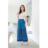 ราคา กางเกง ลิซ่า ผ้าฝ้ายลายไทย ทรงคุณนายขาน มี 3 ขนาด M L Xl (20566770727)