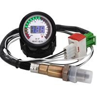 ราคา 2 in 1 Air Fuel Ratio Gauge Voltmeter 12V 52mm Digital Car AFR Volt Meter Indicator Voltage Gauge with O2 Oxygen Sensor (13934931564)