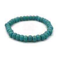 ราคา TURQUOISE หินเทอร์ควอยส์ แบบวงรี ขนาด 6 มม เลือกสีได้ หินแห่งพลังอำนาจ สร้อยข้อมือหินแท้ by siamonlineshop (326831117)