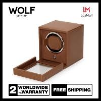 ราคา กล่องหมุน กล่องนาฬิกา WOLF1834 รุ่น CUB SINGLE WATCH WINDER WITH COVER COGNAC (20619295034)