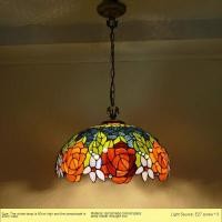 ราคา ทิฟฟานี่ฐานเหล็กเพดานกระจกสีหลากสี Lampu Gantung Ruang Tamu ตุรกีขนาด40ซม โคมไฟแขวนสำหรับร้านคาเฟ่บาร์บ้าน (18614508205)