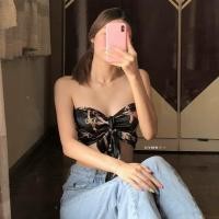 ราคา เกาะอกผูกโบว์หน้า สมอคหลัง เสื้อเกาะอก เซ็กซี่ (11399633449)