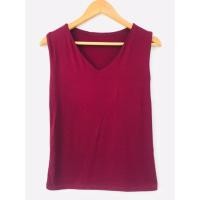 ราคา เสื้อกล้าม คอวีแขนกุด สไตล์ไร้ขอบ ผ้าเรย่อน (19756976098)