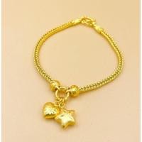 ราคา สร้อยข้อมือลายสี่เสา 2สลึง ห้อยหัวใจดาว 15 19cm งานไทย บริการเก็บเงินปลายทาง (17042099275)