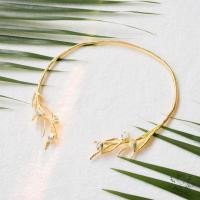 ราคา เครื่องประดับ rock me jewelry รุ่น Palm Leaf Choker สร้อย ทองเหลืองชุบ Customized 15 Days (352923650)