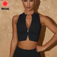 ราคา Nessaj ชุดชั้นในออกกำลังกายเสื้อโยคะไร้รอยต่อดูดซับแรงกระแทกสำหรับผู้หญิงชุดเล่นโยคะไร้รอยต่อกีฬาวิ่งเสื้อกล้าม (19710099258)