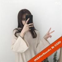 ราคา INS เสื้อยืดแขนยาวผู้หญิง คอกลม สีพื้น oversize หลวมๆ ทรงปล่อยตรงผ้าคอตตอน 358 (11091201106)