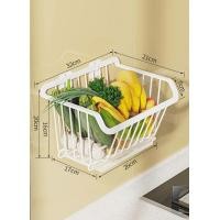 ราคา Konco ตะกร้าใส่ของเหล็กไร้ที่เจาะชั้นเก็บผักแบบแขวนผนังสำหรับตะกร้าที่เก็บของใช้ห้องครัวผักผลไม้ (20861148526)