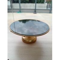 ราคา DT81 7พานลายกระจกหินอ่อนทรงกลมวางขนมฐานสีทอง25ซม P10 1 (19613361001)