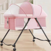 ราคา เตียงนอนเด็ก เตียงเด็กอ่อน เด็กทารก โยกได้ มีล้อ มีมุ้ง 100x60cm เหมาะสำหรับทารกแรกเกิด 0 6 ขวบ เปลนอนเด็ก (19590102878)