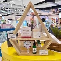 ราคา ชั้นวางต้นไม้ ชั้นโชว์สินค้า ชั้นไม้ทรงเพชร (538660563)