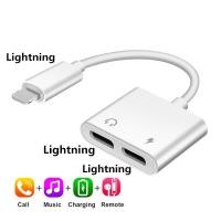 ราคา 2 in 1 อะแดปเตอร์เสียง สำหรับ iPhone 11 12 13 14 Pro Max x XS Aux Jack ชุดหูฟัง 3 5 มม ถึงหูฟัง แยกสายชาร์จหูฟัง (18688796988)