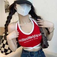 ราคา เสื้อโชว์หลัง เสื้อคล้องคอสไตล์สตรีท (20191343019)
