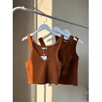 ราคา เสื้อครอปคอวี Milky Crop ผ้าร่องญี่ปุ่น พร้อมส่ง (19127095149)