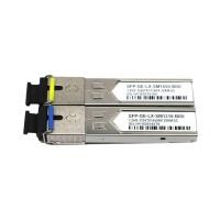 ราคา 1 Pair Single Mode Fiber Optic SC Connector Optical Fiber Transceiver BIDI 1 25g SFP Module 1310 1550 5KM 20KM 40KM 60KM 80KM SFP Module (19848851195)