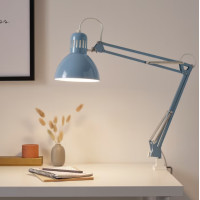 ราคา IKEA แท้ TERTIAL เทร์ทิออล โคมไฟโต๊ะทำงานดีไซน์คลาสสิก ใช้กับหลอดไฟ 2 หลอด LED E27 470 ลูเมน TH0189 (20157019105)