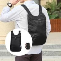 ราคา กระเป๋าเป้สะพายหลังพับได้น้ำหนักเบามากกระเป๋าสะพายเดินทางกระเป๋าเป้สะพายหลังกันน้ำกระเป๋าเป้สะพายหลังขนาดเล็กเหมาะสำหรับทั้งชายและหญิงมีกระเป๋าเก็บของ สีดำ (11881473697)