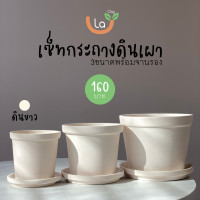 ราคา เซ็ทกระถางดินเผา เนื้อเนียนมาก ได้3ใบ3ไซส์ มี2สี พร้อมจานรอง (5480142532)