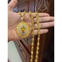 ราคา พร้อมส่ง เซทจี้พลอยบุษราคัมพร้อมสร้อยพลอยล้วนเต็มเส้น เข้าเซทสวย พลอยบุษราคัม ยาว 24 นิ้ว (19745900834)