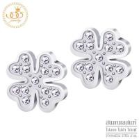 ราคา 555jewelry ต่างหูสตั๊ดสแตนเลส สตีล รูปใบโคลเวอร์ ประดับเพชร CZ ดีไซน์สวย รุ่น MNC ER1098 ต่างหูผู้หญิง ต่างหูแฟชั่น ต่างหูสแตนเลส ER43 (775588323)
