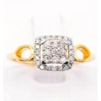 ราคา Happy Jewelry แหวนเพชรของแท้ เพชรกระจุกสี่เหลี่ยม ทองแท้ 9k 37 5 ขายได้ จำนำได้ ME572 (12299619005)