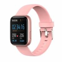 ราคา สมาร์ทวอท์ชสำหรับผู้หญิงความดันโลหิตเครื่องวัดอัตราการเต้นของหัวใจ smartwatch olahraga ออกกำลังกายสีชมพู IP67แจ้งเตือนอัจฉริยะกันน้ำ (21170523203)