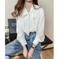 ราคา พร้อมส่ง เสื้อเชิ้ตผูกโบว์สวยงามสไตล์เกาหลี BB22 (17437609461)