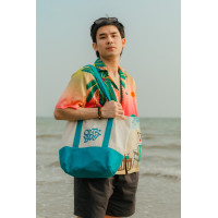 ราคา CuteBoy Shop กระเป๋าผ้าแคนวาสพิมพ์ลาย CuteBoy On The Beach Tote Bag (19047686376)