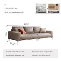 ราคา AUGA Italian Genuine Leather Couch โซฟาหนังแท้ Modern for living room sofa Sectional (21250887978)