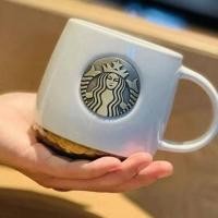 ราคา Starbuck Official Store ถ้วย Starbuckถ้วยเซรามิกสีดำและสีขาวทองแดงเหรียญแก้วคู่สำนักงานย้อนยุคความจุขนาดใหญ่ถ้วยกาแฟพร้อมฝาปิด Starbuck เกาหลีถ้วยจิ้งจอก (14366842458)
