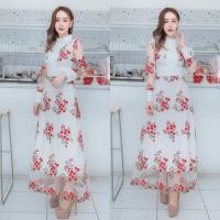 ราคา ป้าย Ananya เดรสยาวแขนยาวงานปักลายดอกไม้สวยๆ (21087595476)